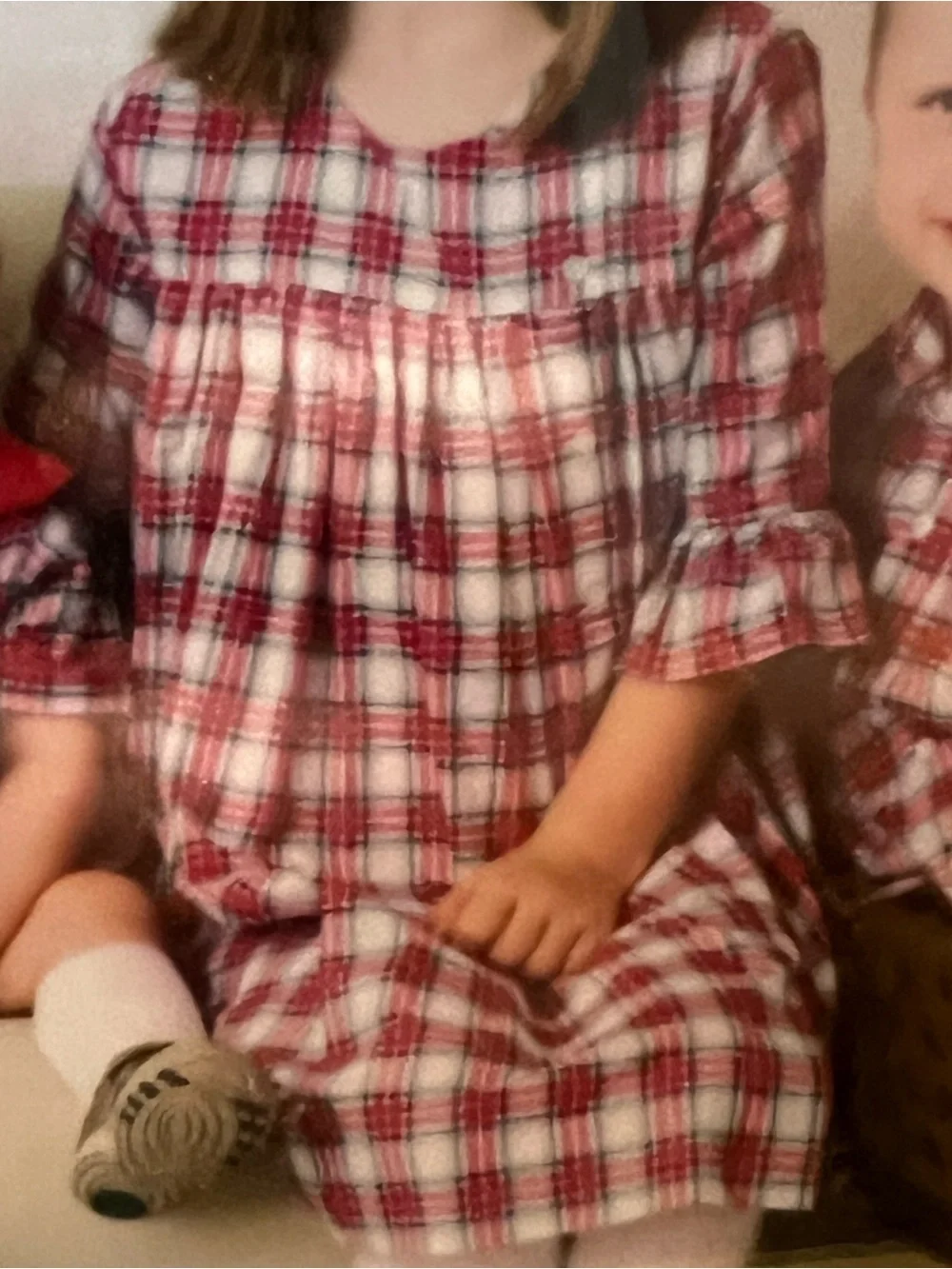 Shrimp and Grits Kids Red Plaid dress- Classic Girls' Christmas Dress